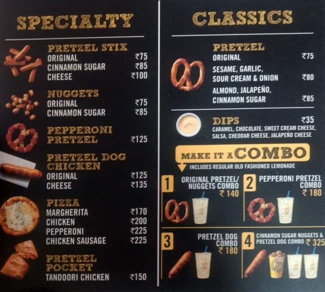 Auntie Anne's Pretzel Menu Zomato