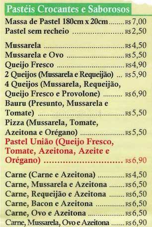 Pastelaria Menu Menu em Pastelaria União, São Paulo, Avenida Jabaquara