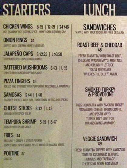 Brass Door Pub Menu Menu For Brass Door Pub Golden Square Mile