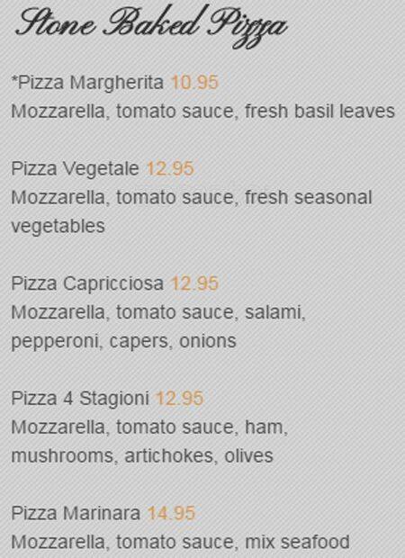 Atmosfera menu