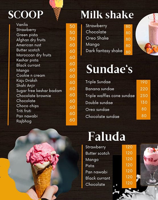 Menu of Mauli Ice Cream Parlour, Badlapur, Thane