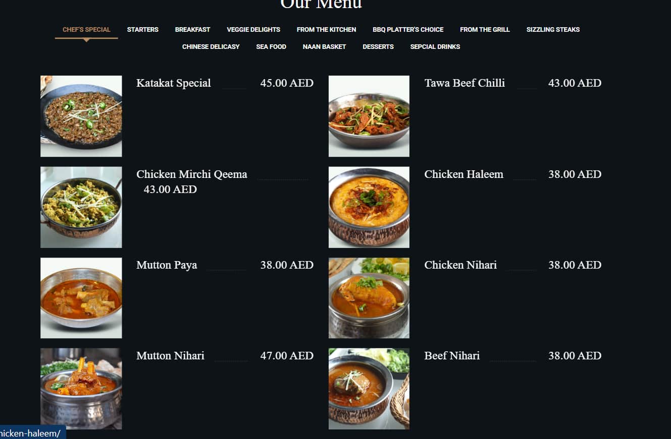 Menu of B&B Cafe & Restaurant, Oud Metha, Dubai