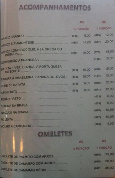 Boteco Gambino cardápio