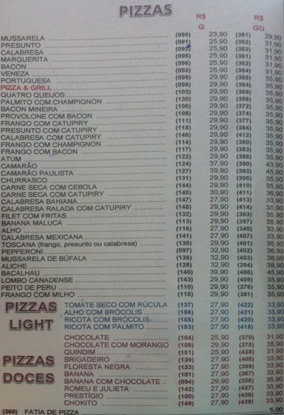 Boteco Gambino cardápio