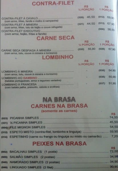 Boteco Gambino cardápio