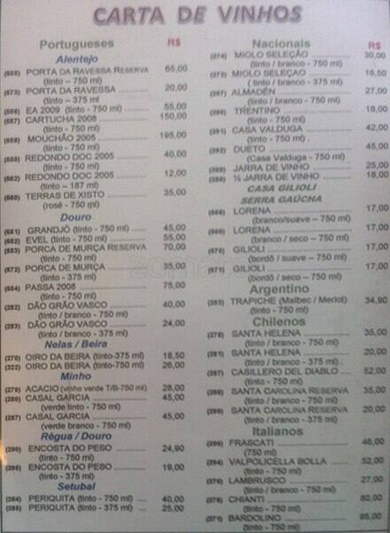 Boteco Gambino cardápio