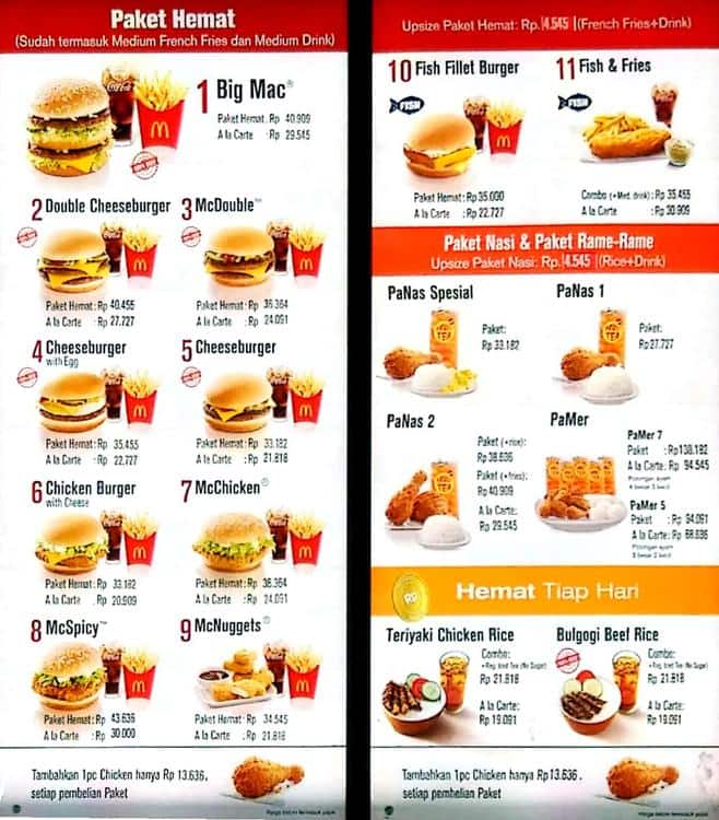 2021 mcd menu baru Korean Mcdonald's