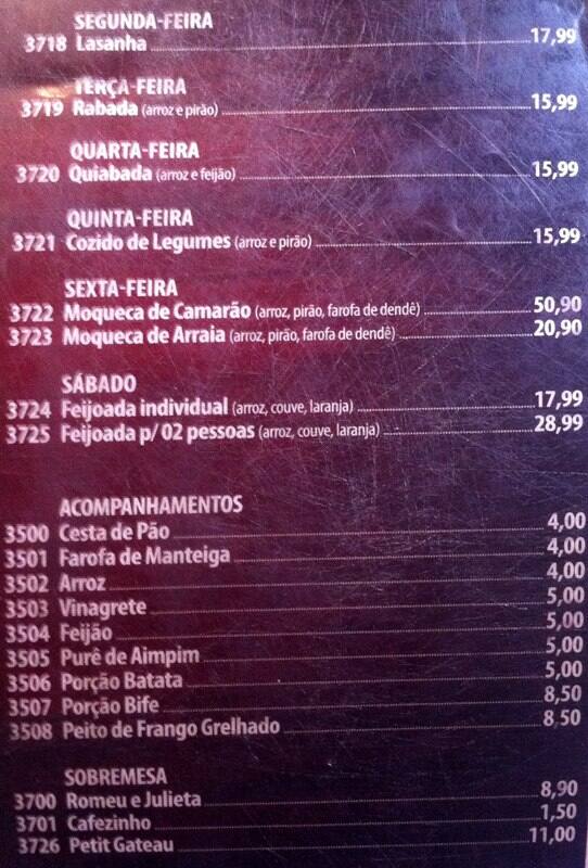 De Passagem Boteco cardápio