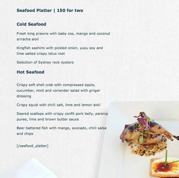 Menu at Summer Salt Restaurant, Cronulla, 66 Mitchell Rd