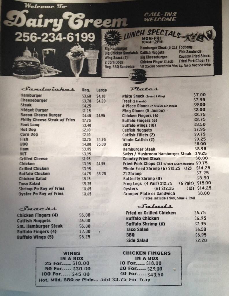 Big B Bbq Alexander City Menu
