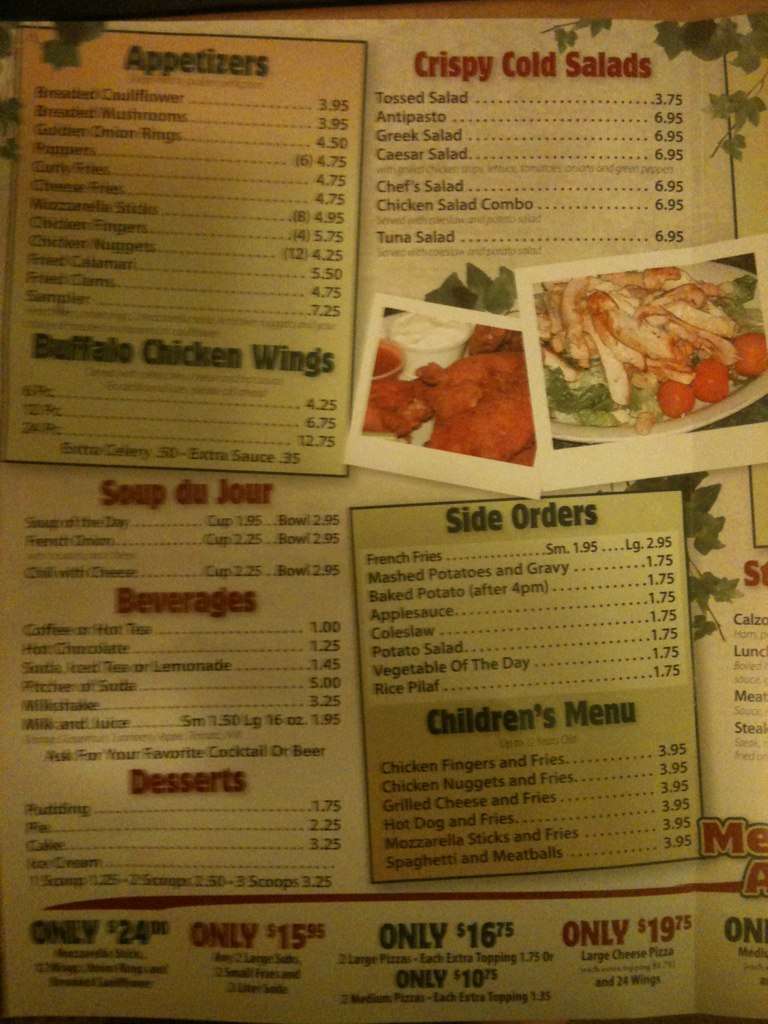 George ' s Restaurant & Pizza меню .