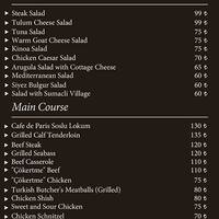 Azure The Bosphorus Istanbul Menu Fiyat Listesi
