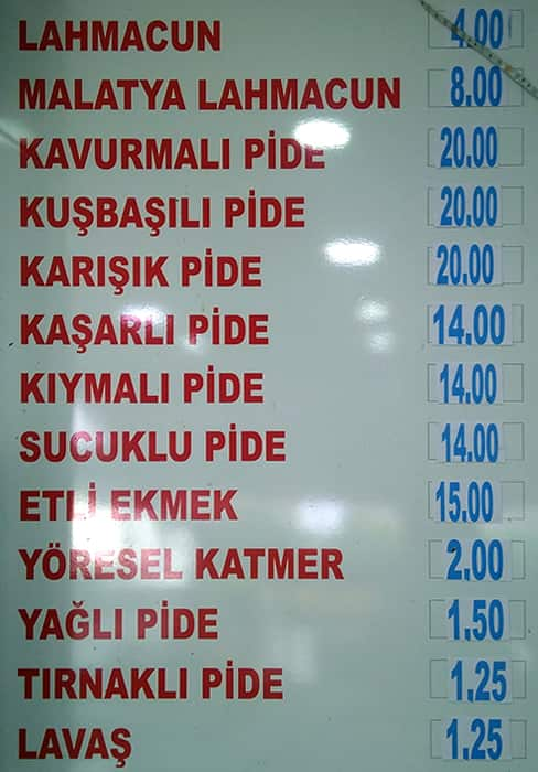 44 malatya pide lahmacun salonu menu