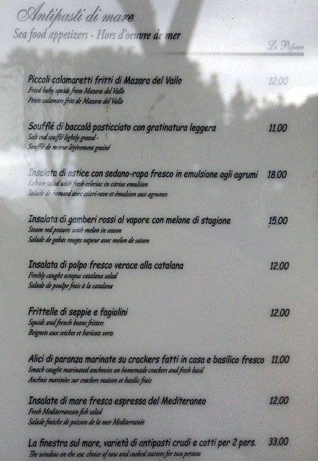 Menu di Le Papere 