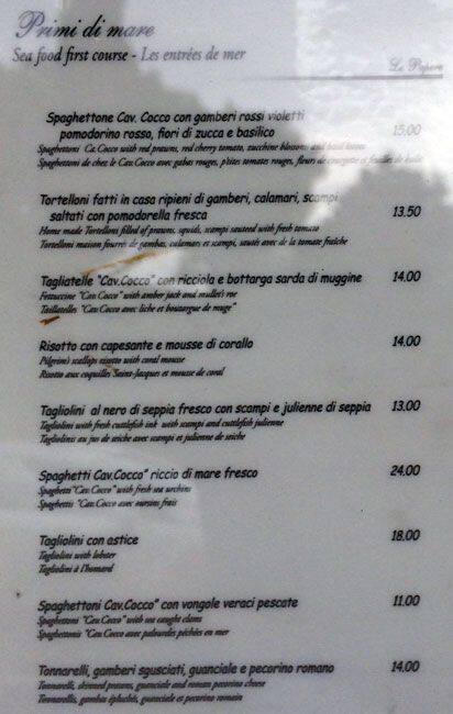 Menu di Le Papere 