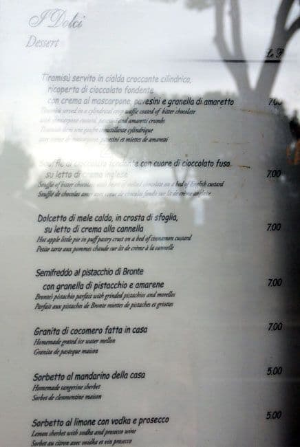 Menu di Le Papere 