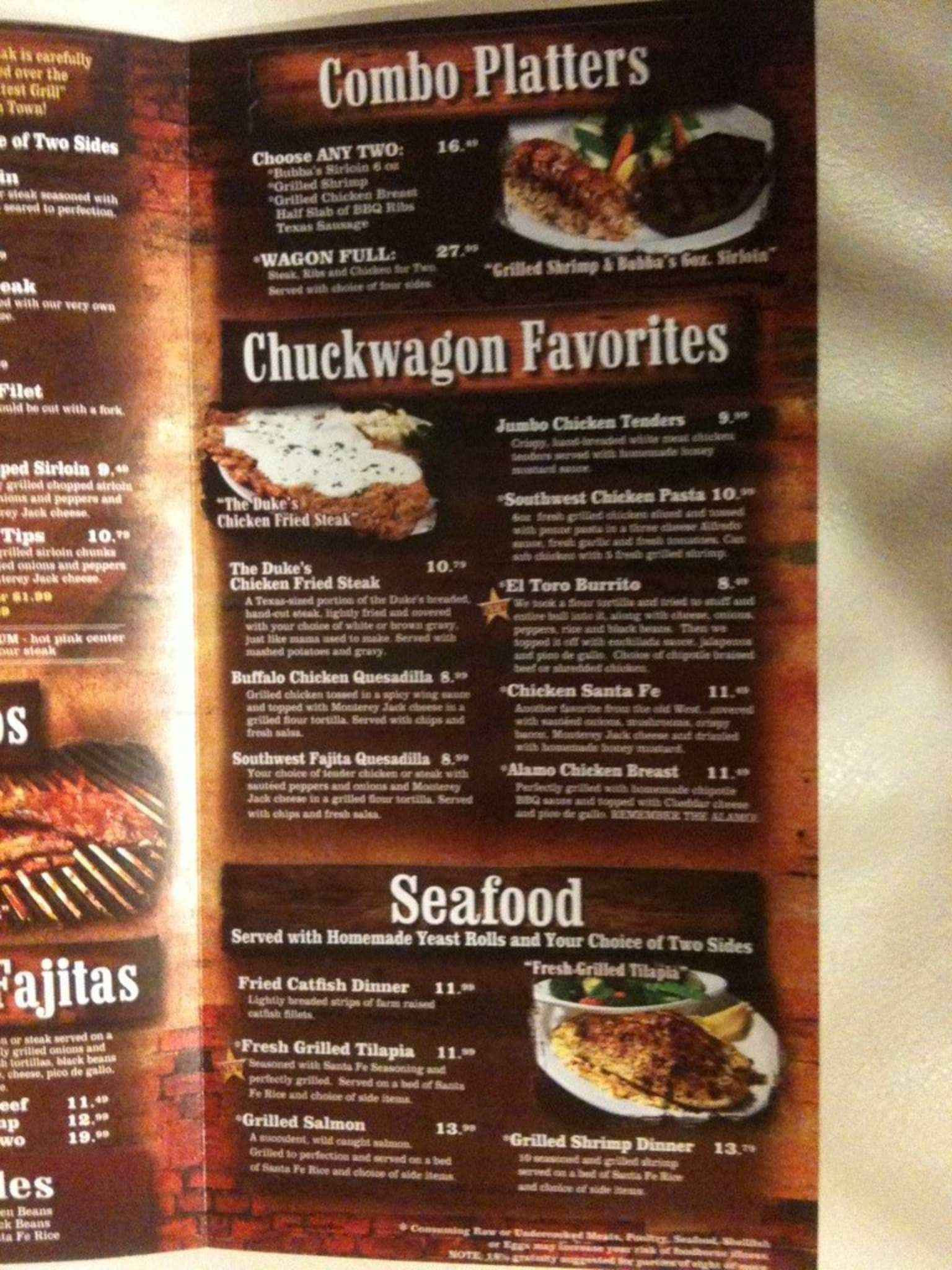 Santa Fe Cattle Company Menu 97 - 85k1vxn