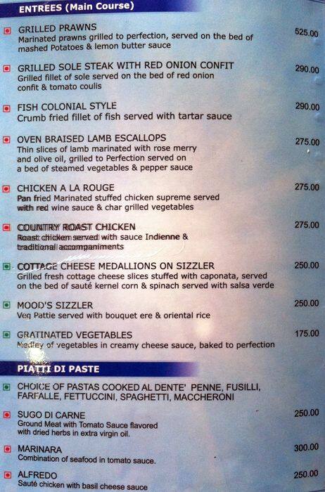 Moods menu
