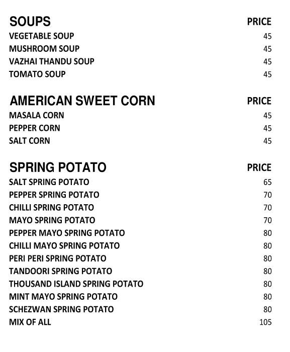 Niviram Pizza Corner menu