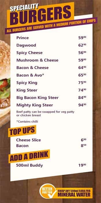 Steers menu