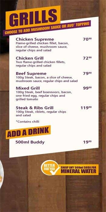 Steers menu