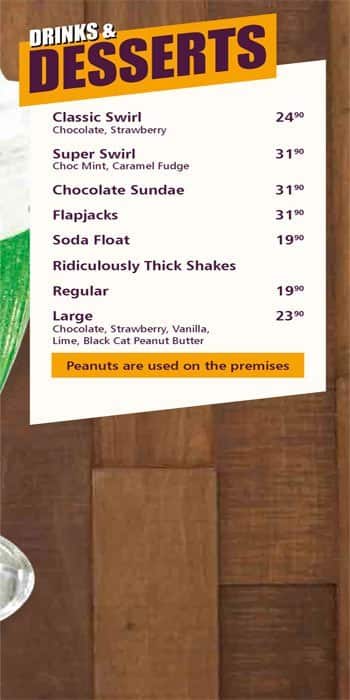 Steers menu