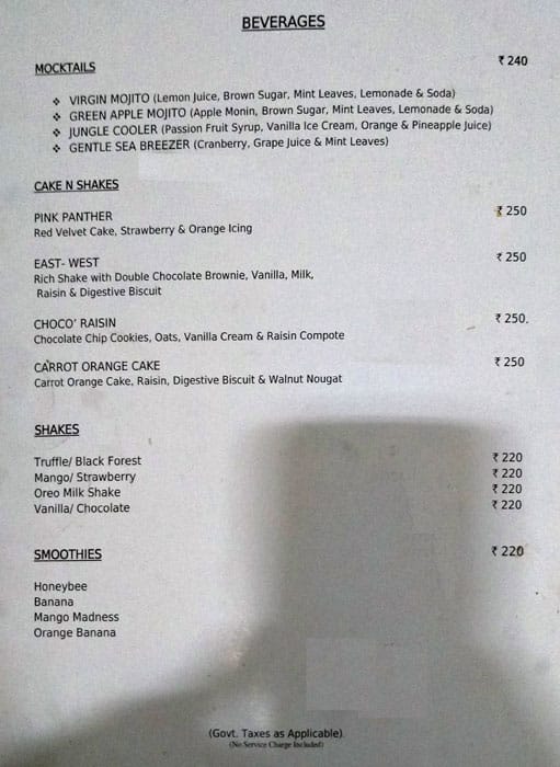 Menu at Bakes And Beans, Ludhiana, Pakhowal Rd