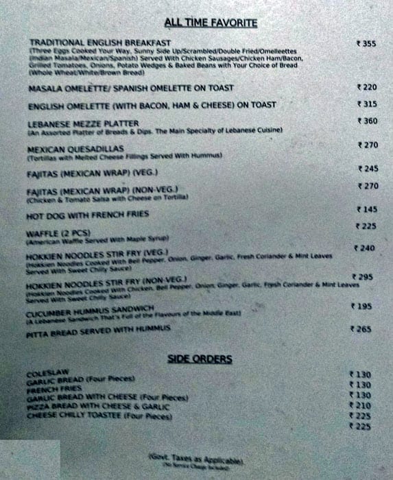 Menu at Bakes And Beans, Ludhiana, Pakhowal Rd