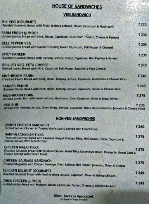 Menu at Bakes And Beans, Ludhiana, Pakhowal Rd
