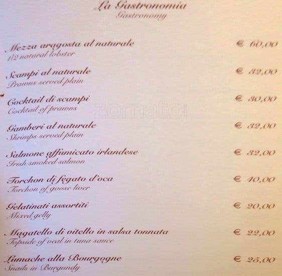 Il Salumaio Di Montenapoleone Menu