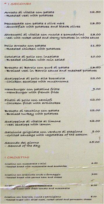 Menu di Di Biagio & Ray Srl 