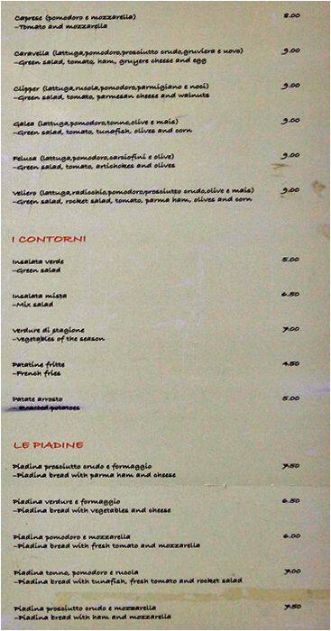 Menu di Di Biagio & Ray Srl 