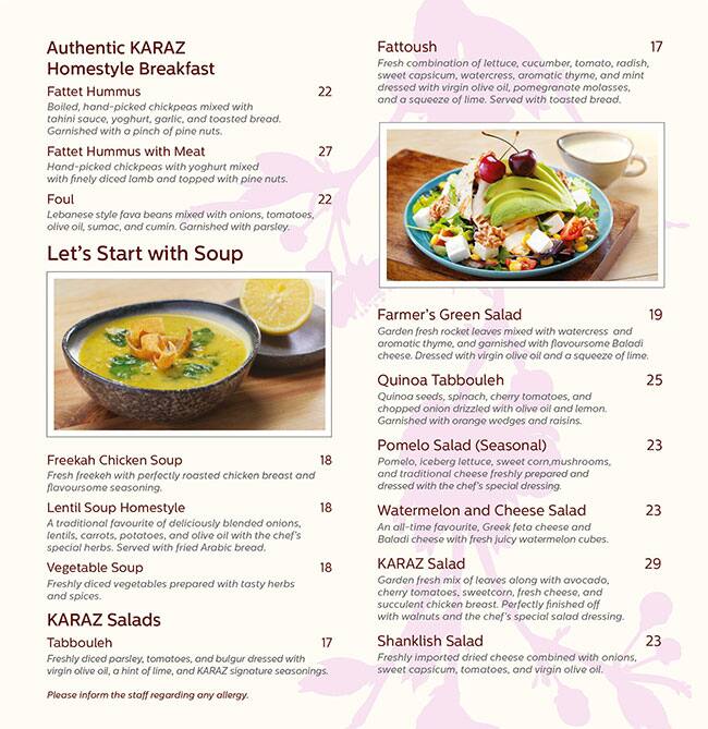 Karaz From Beirut Menu Menu For Karaz From Beirut Dubai Zomato