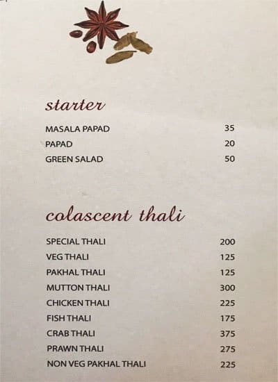 DALMA menu