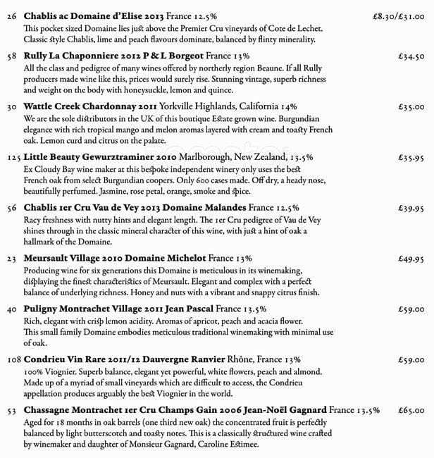 Menu at Greenwich Wine Vaults pub & bar, London