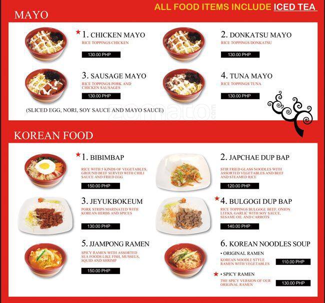 Menu at Café 1700 restaurant, Parañaque, 1700 Bradco Ave
