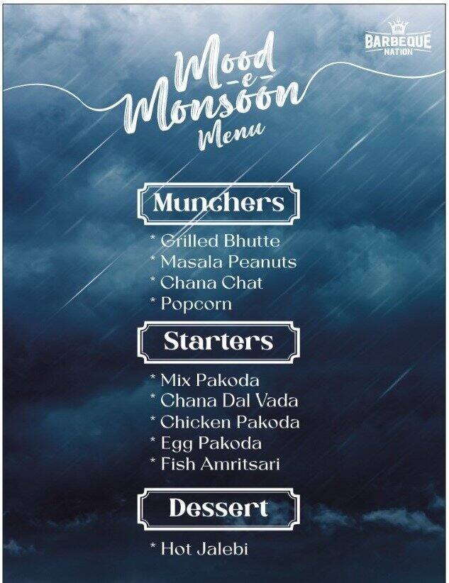 Menu of Barbeque Nation, Riverside Mall, Gomti Nagar, Lucknow