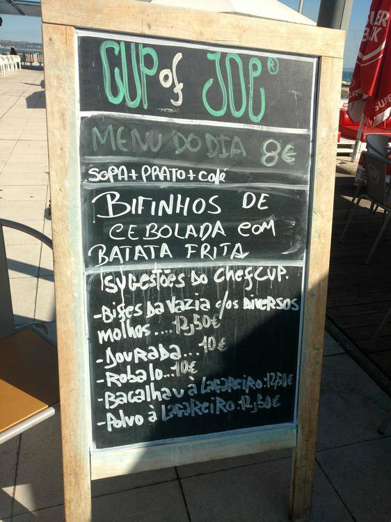 Menu At Cup Of Joe Restaurant Oeiras
