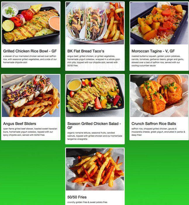 The Baba Kabob Truck Menu, Menu for The Baba Kabob Truck, Downtown, San