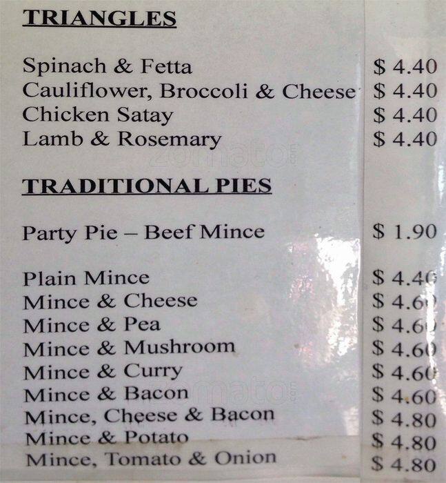 BC's Bakery Menu, Menu for BC's Bakery, Ashmore, Gold Coast