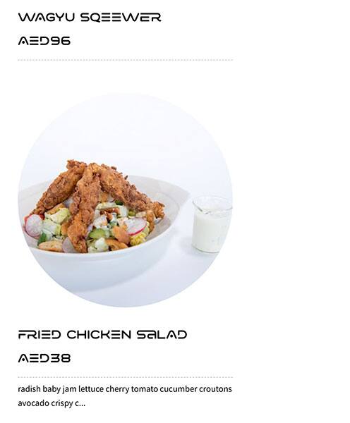 Menu at Blended Dubai restaurant, Dubai