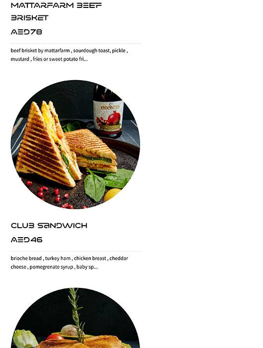 Menu at Blended Dubai restaurant, Dubai
