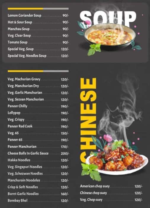 Mahesh PavBhaji menu