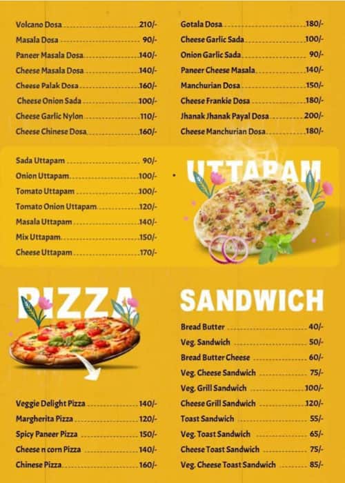 Mahesh PavBhaji menu