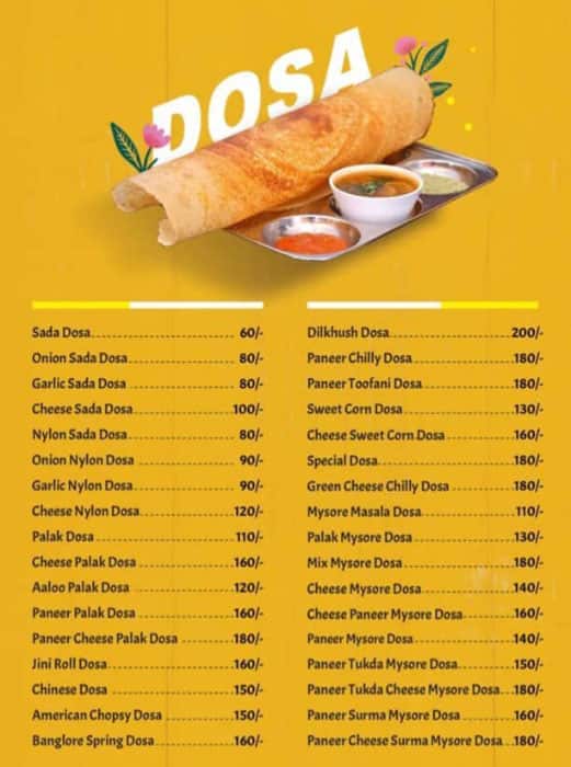 Mahesh PavBhaji menu