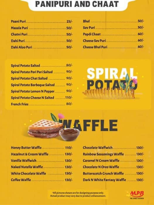 Mahesh PavBhaji menu