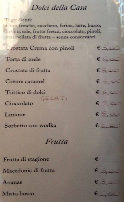 Menu di Penny 