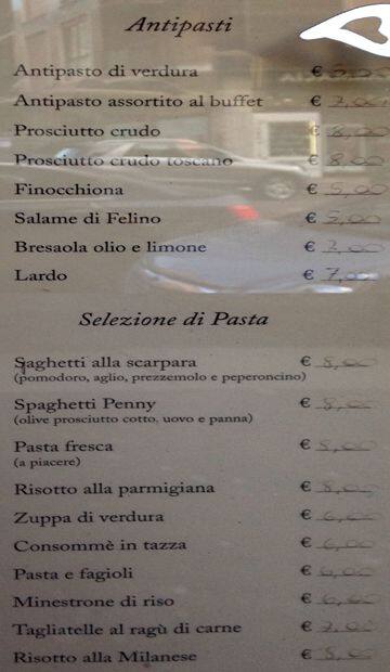 Menu di Penny 