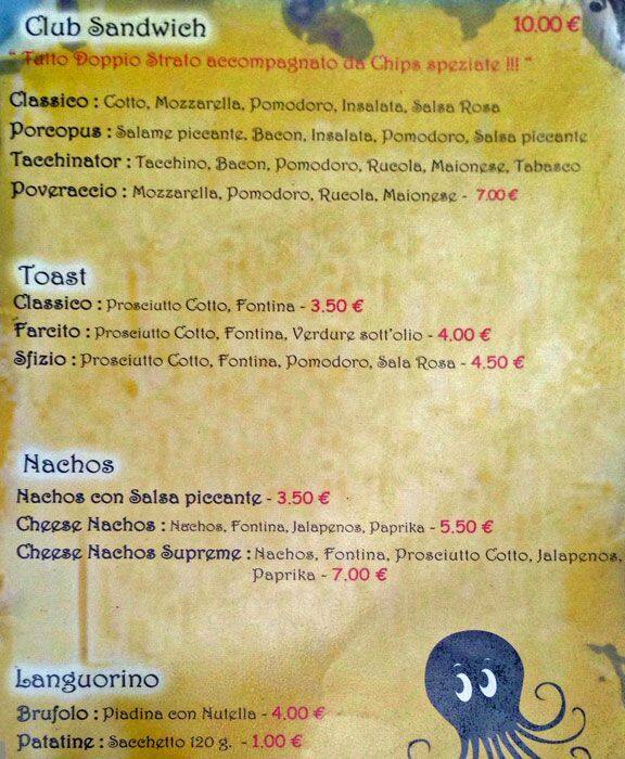 Menu di Octopus Srl 