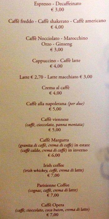 Menu di La Caffettiera 